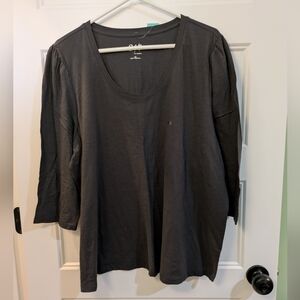 New with tags! Maurices Charcoal Scoop Neck 3/4 Sleeve Top